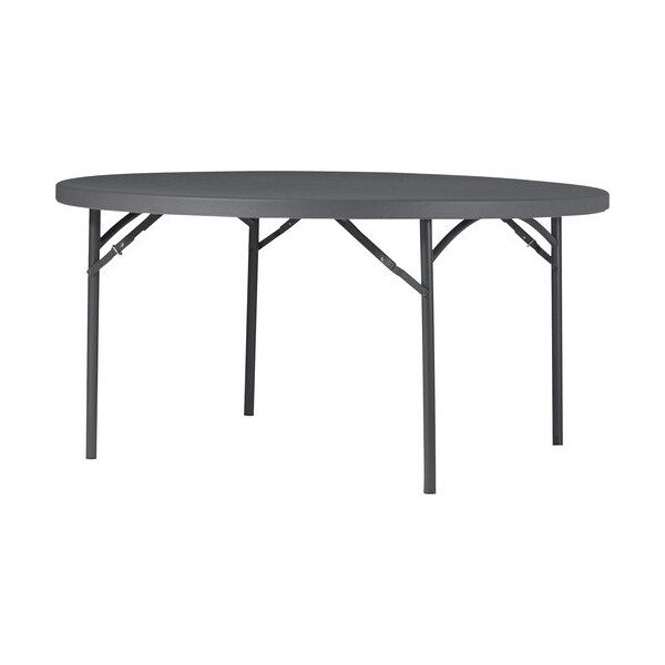 Cosco Home And Office Products Table, Folding, Round, 60inWx60inLx29-3/10inH, Gray CSC60535SGY1E - main